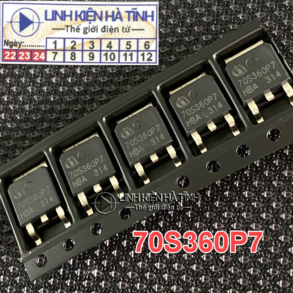กระเป๋าแหล่งพลังงาน Mosfet 3 ช่อง 70S360P7 IPD70R360P7S ใหม่ 13A/700V N ช่องพิน
