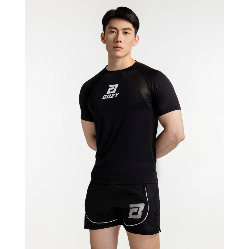 เสื้อกีฬาผู้ชาย - BOZY AIR-FLEX (สีดํา)