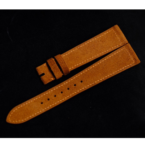 สายนาฬิกา ZABRI SUEDE SUEDE SUEDE สีน้ําตาลแฮนด์เมด