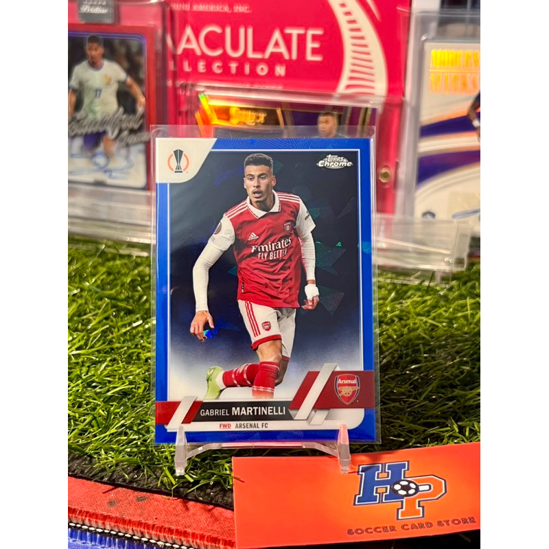 Gabriel Martinelli Sapphire Topps Chrome UCL 2022/23 การ์ดฟุตบอล