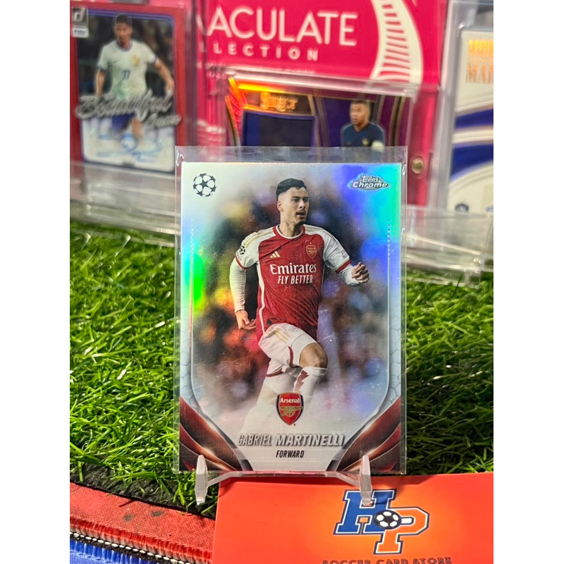 Gabriel Martinelli Refractor Topps Chrome UCL 2023/24 การ์ดฟุตบอล