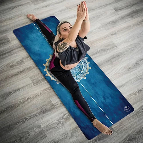 สื่อโยคะ Yvonne Mandala 6mm – กันลื่น เกาะพื้นแน่น ทนทานด้วยยางธรรมชาติ + แถม 3 ชิ้น (Yvonne