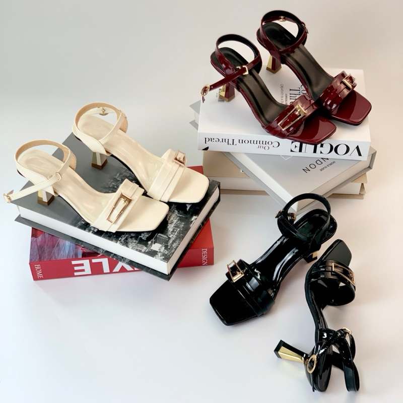 VYARA-รองเท้าแตะส้นสูงผู้หญิง รองเท้าแตะออฟฟิศ[SMDMV]