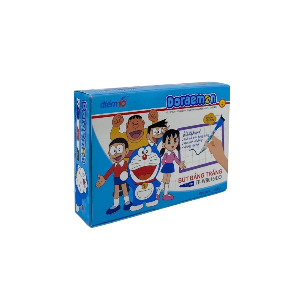 Thien Long Doraemon Brush Pen TP-WB016/DO Blue Ink Box 10 ปากกา