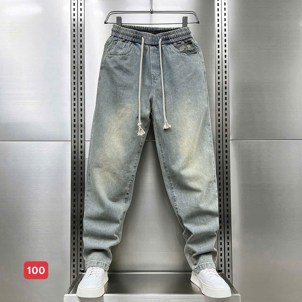 กางเกงยีนส์ผู้ชายเอวสูงเอวยางยืด กางเกงยีนส์ผู้ชายแฟชั่นใหม่ To To Shop - JD100