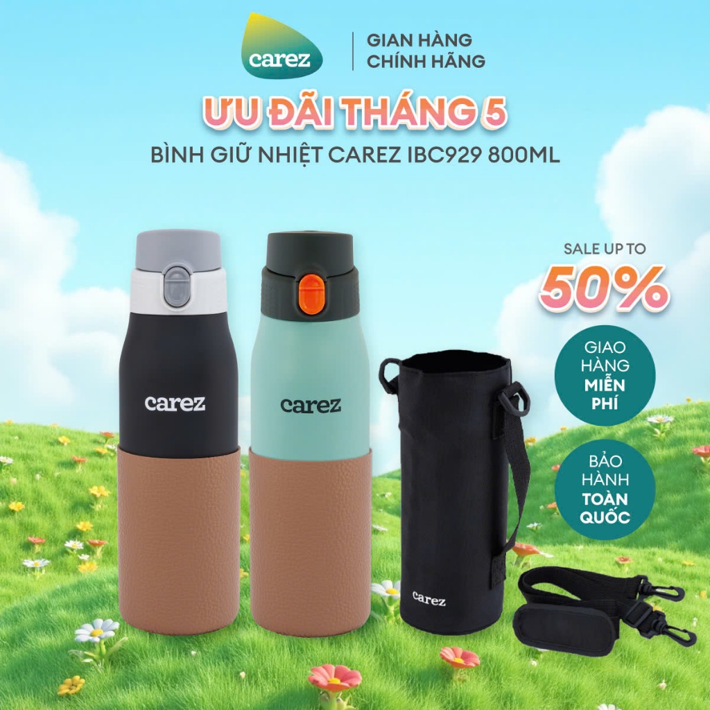 Carez กระติกน้ําร้อน B203DWIBC929SK800N 800ml