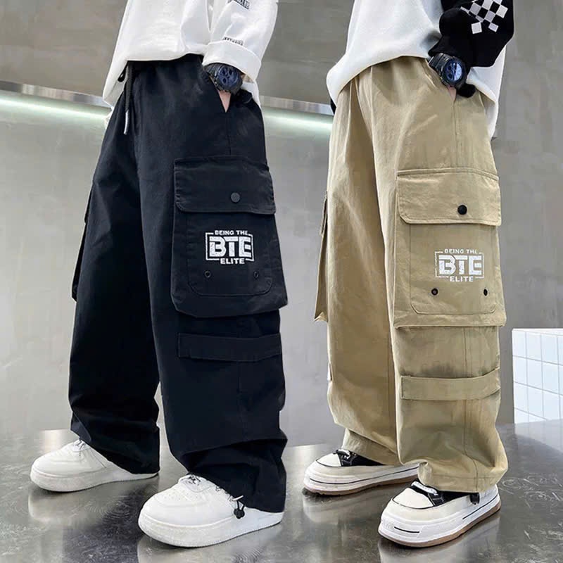 KAKI B PANTS สําหรับ BOYS, SOFT KAKI, SRETCHED RISE แบบสบาย ๆ