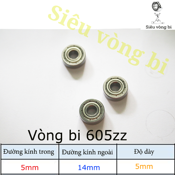 แบริ่ง - แบริ่ง 605zz - มาตรฐาน 5*14*5mm