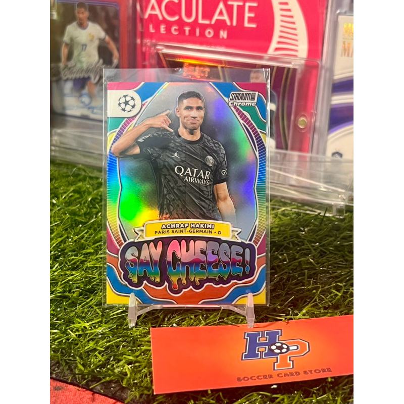 Hakimi Say Cheese Topps Stadium Chrome UCL 2023/24 การ์ดฟุตบอล