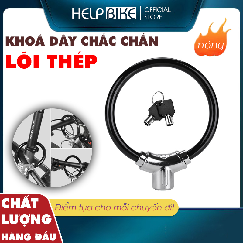 ล็อคลวดกันขโมยสําหรับจักรยานและรถจักรยานยนต์ล็อคจักรยานพร้อมกุญแจแกนเหล็กที่แข็งแรงและปลอดภัย - KXD0