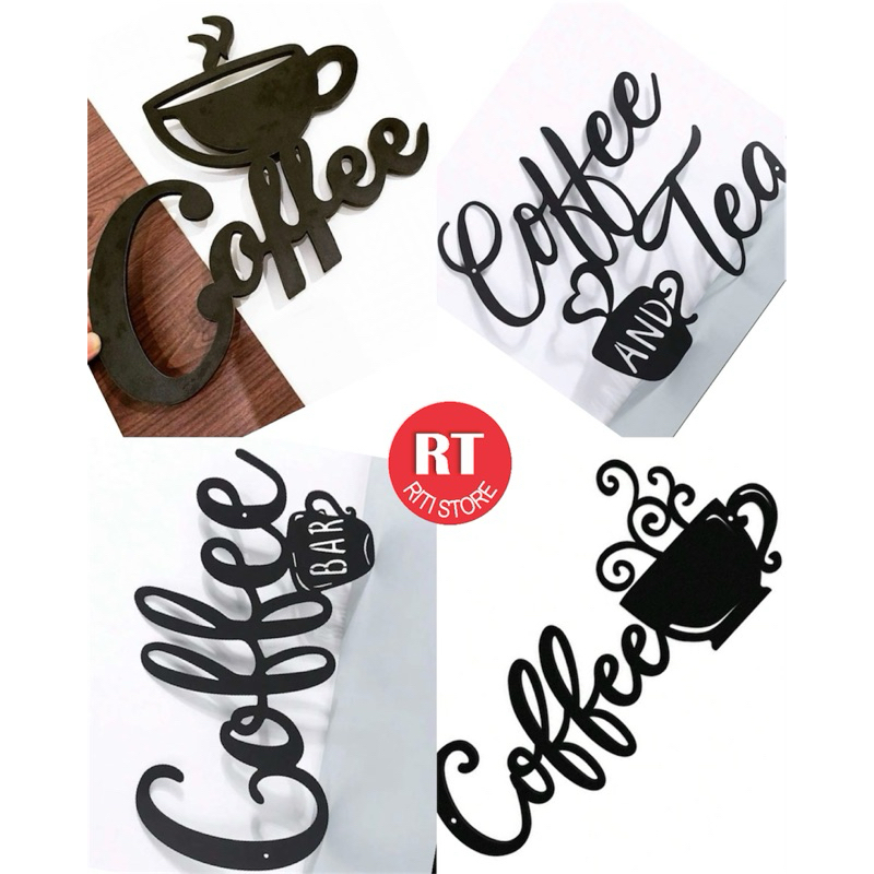 Chữ COFFEE treo tường RT573 | Chữ mica/gỗ trang trí quán cafe, văn phòng, decor nhà - Nhiều size màu