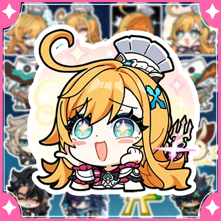 [Genshin Impact] สติ๊กเกอร์ Essorffier, Ifa, Wriothesley, Venti, Albedo, Jean, Orron และ Kinich (16 