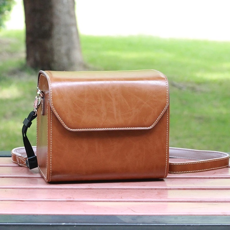 กระเป๋ากล้อง crossbody หนัง PU เหมาะสําหรับ Sony a7c A6400 Canon M62m50 E Fuji XS10xt30 Leica QP G10