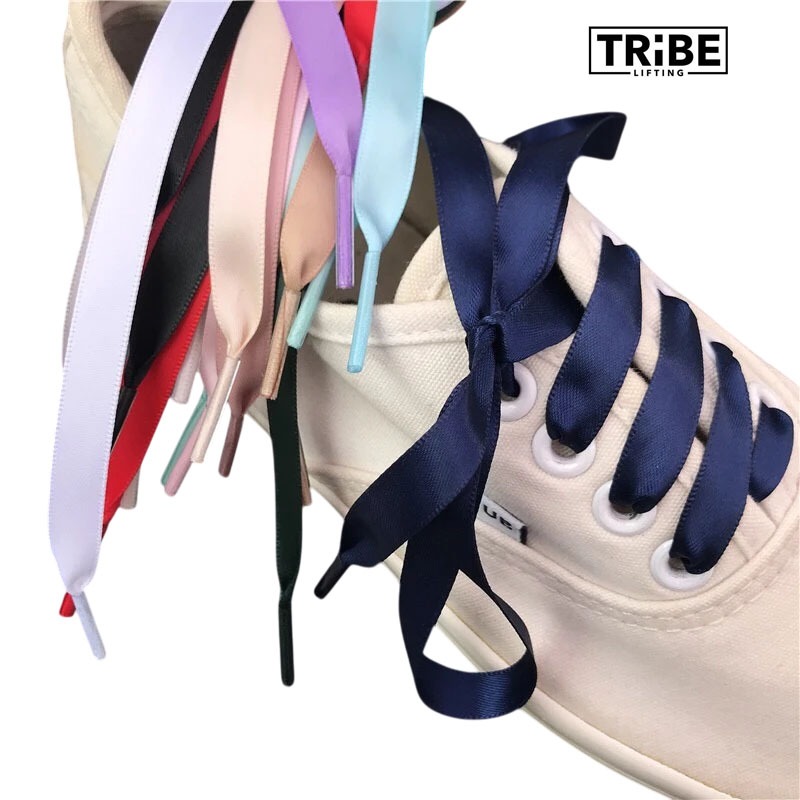 Set 2 ชิ้น Satin Silk Sports Shoe Laces - Fashion Ribbon Lace-Up Style - TRIBE LIFTING
