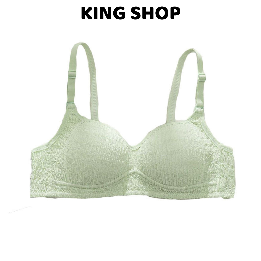 Combo 3 บราโฟมแบบบางสําหรับผู้หญิงไร้โครงระบายอากาศและป้องกันการเสียรูปจากเด็กนักเรียนนุ่มพิเศษ King