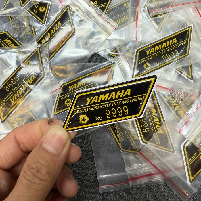 FI LIMITED LOGO STAMP YAMAHA LETTERS NO. 9999 พร้อม THICK EMERGED ADHESIVE สําหรับมอเตอร์ไซค์ DECORT