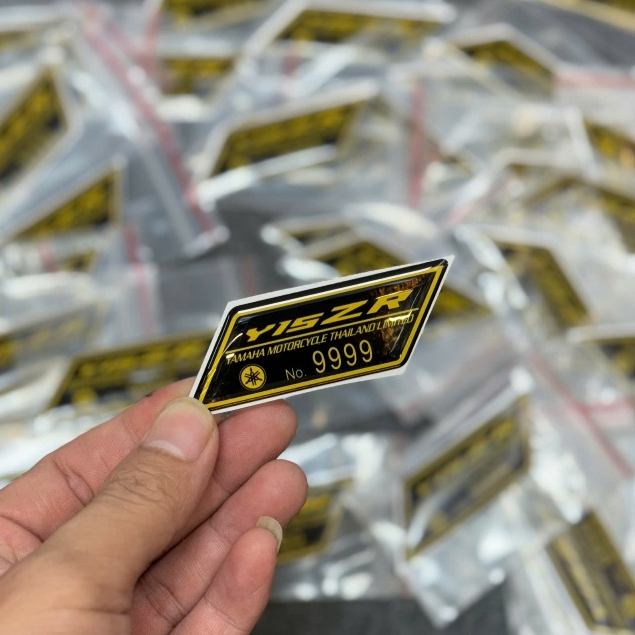 FI LIMITED LOGO STAMP LETTER Y15ZR NO. 9999 พร้อม THICK EMERGED ADHESIVE สําหรับมอเตอร์ไซค์ DECORTAT