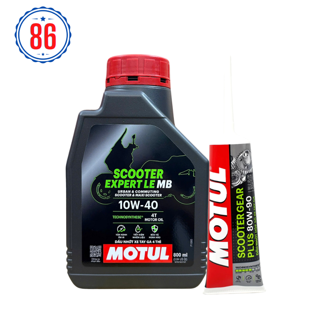 Motul Expert Le สกู๊ตเตอร์ออยล์ Combo พร้อมแถมน้ํามัน Motul