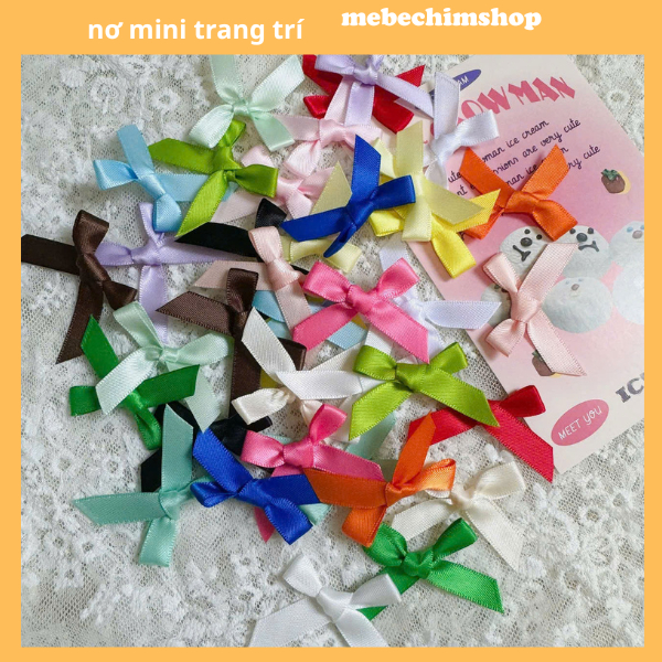 ขายส่งถุง50โบว์ริบบิ้นขนาดเล็กตกแต่ง4x4ซม.NN01