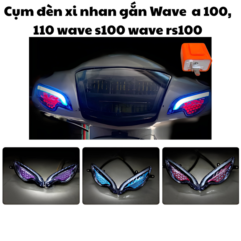 [VG333] ชุดไฟเลี้ยว + ตัวกระพริบปรับความเร็วสําหรับ Wave A-RS: 50-100-110cc