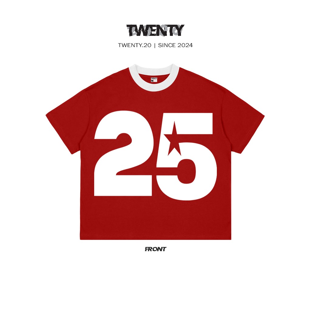 เสื้อยืด Boxy Twenty.20 - 25 STAR - Cotton 100% - 280 GSM - TWENTY.20