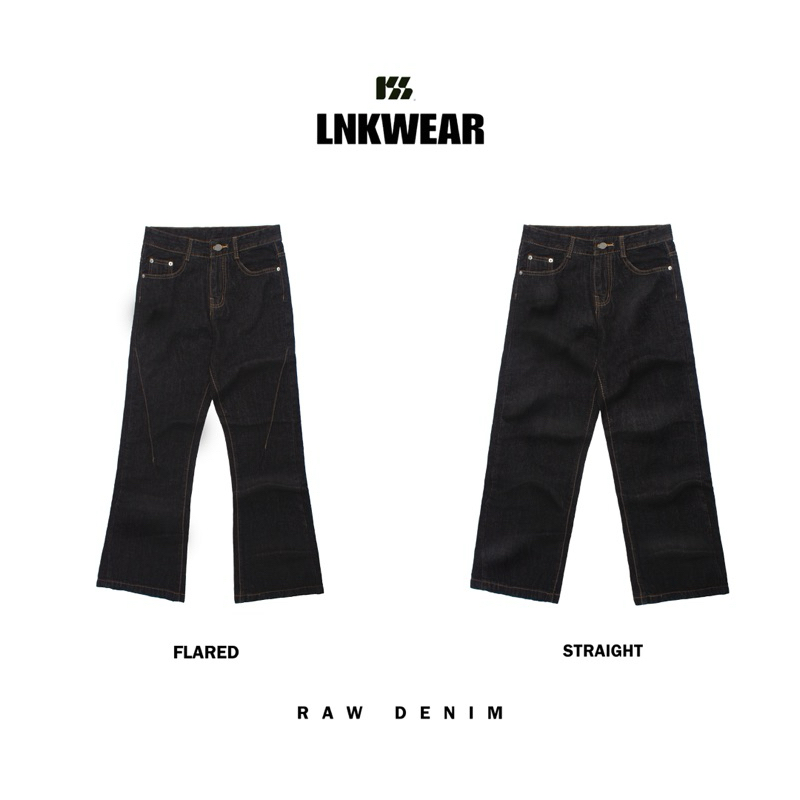 RAW DENIM - COMBO RAW DENIM LNKWEAR - กางเกงยีนส์ทรงตรงและบาน LNK DL 380 GSM