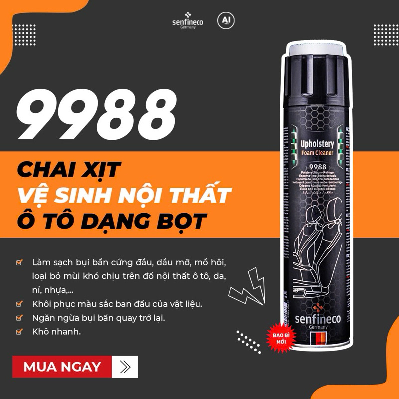 การทําความสะอาดและทําความสะอาดหนังภายในรถและรู้สึก 9988 เซนไฟน์โก