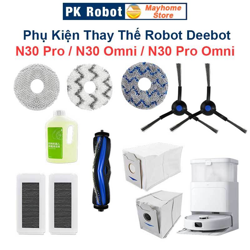 Deebot N30 Pro, N30 Omni, N30 Pro Omni Robot Replacement Accessories - Roller Brush, Side Brush, Fil