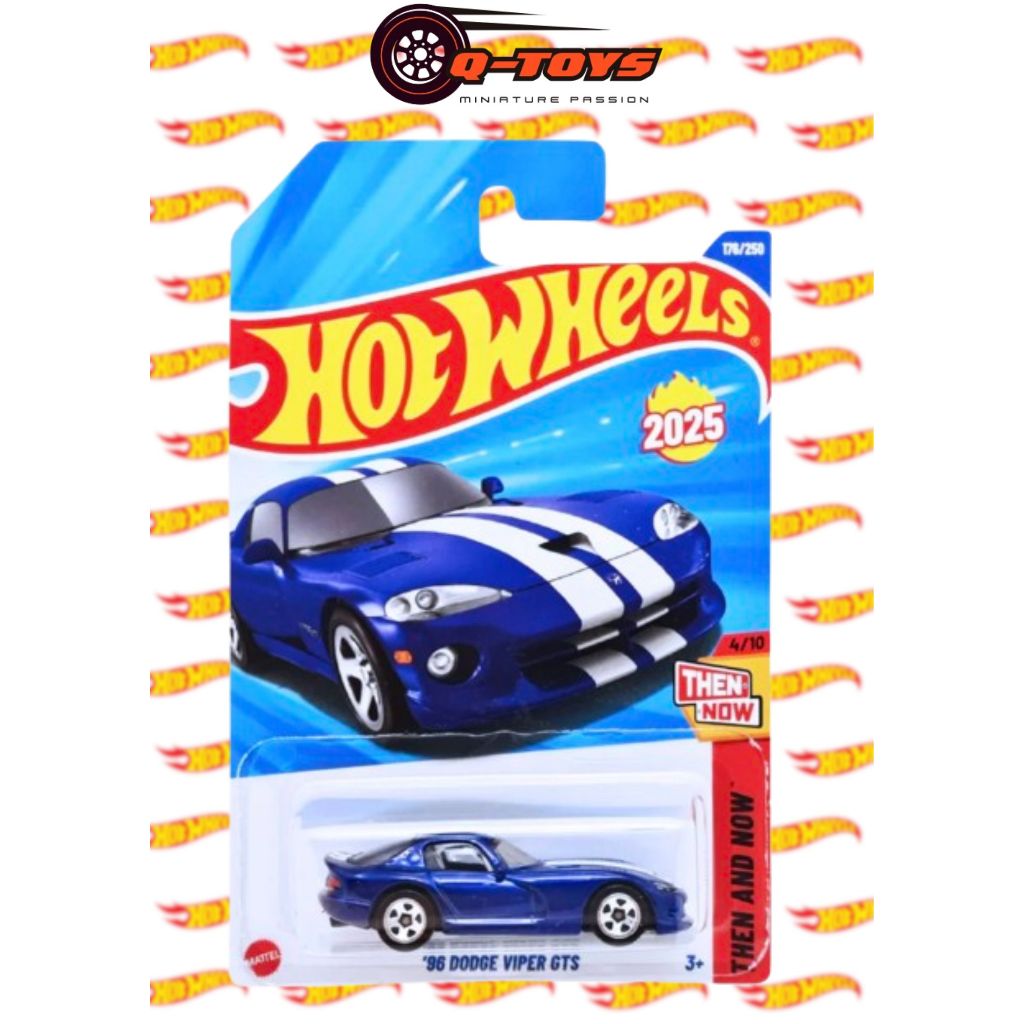 Qtoys Hot Wheels 96 Dodge Viper GTS รถโมเดล 1:64 สเกล - Basic CASE J 2025