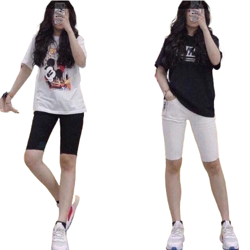 KAKI SLIM PANTS พร้อมกระเป๋าสําหรับผู้หญิง