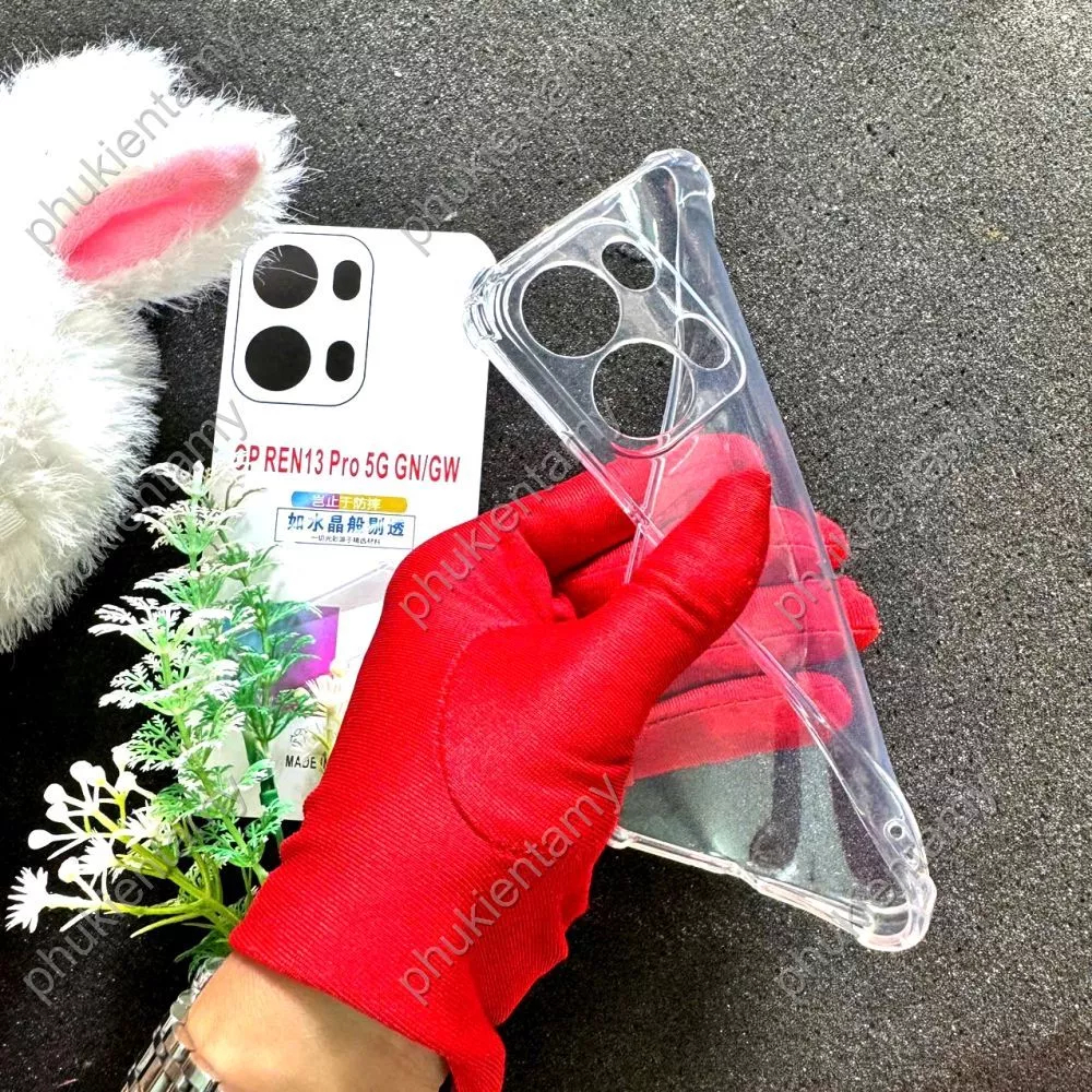 OPPO RENO 13 PRO 5G เคสยืดหยุ่นโปร่งใสพร้อมด้านข้างกันกระแทกและกันกระแทก 4 ด้าน