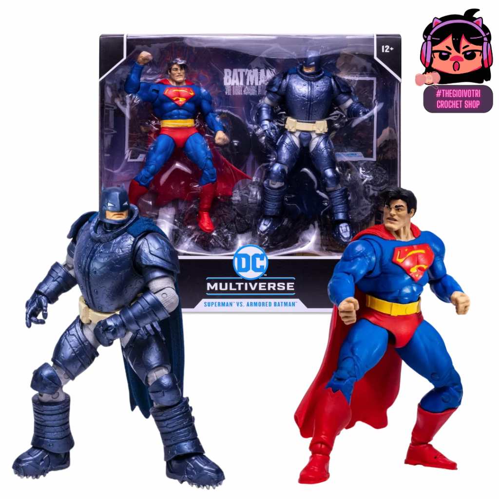 MCFARLANE (AUTHENTIC) คุณภาพสูง ACTION FIGURE "THE DARK KNIGHT RETURN 2-PACK SUPERMAN VS BATMAN" (2N