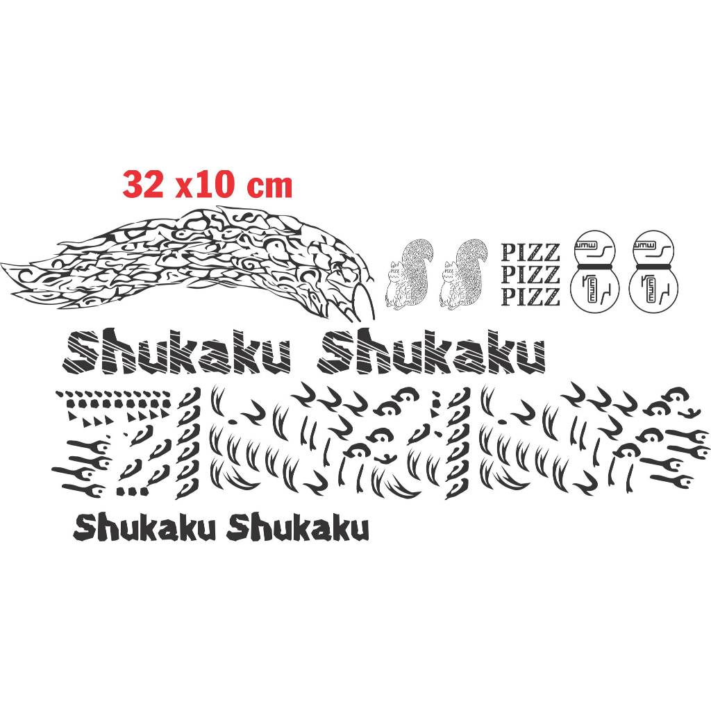 PIZZ Shukaku สติ๊กเกอร์สําหรับเฟรมจักรยาน Fix Gear