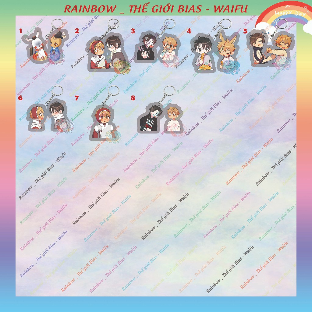 พวงกุญแจไมก้ากระต่ายฮาบิ 5ซม. พวงกุญแจอะคริลิค Habi manhwa bl