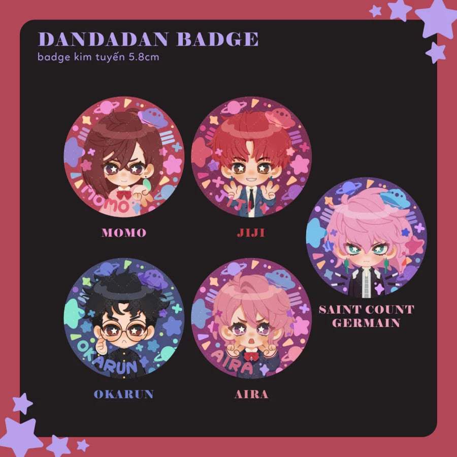 FULLSET - BADGE pin BADGE 5.8 ซม. การ์ตูนเคลือบแวววาวน่ารัก Identity V, Dandadan, Vocaloid