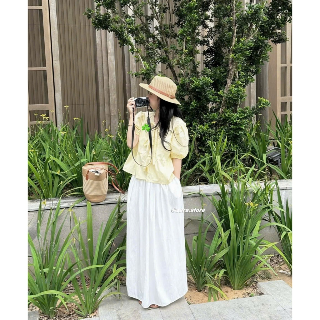 3-PIECE YELLOW BOW TIE shirt 033 วัสดุ: เสื้อเคท + คอตตอน 2d 4c + ร่ม Size: SM