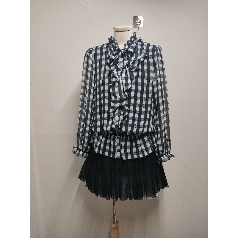 เสื้อเชิ้ตญี่ปุ่นคลาสสิก Dark Vintage Royal Mori Cottage Coquette Lolita 2hand