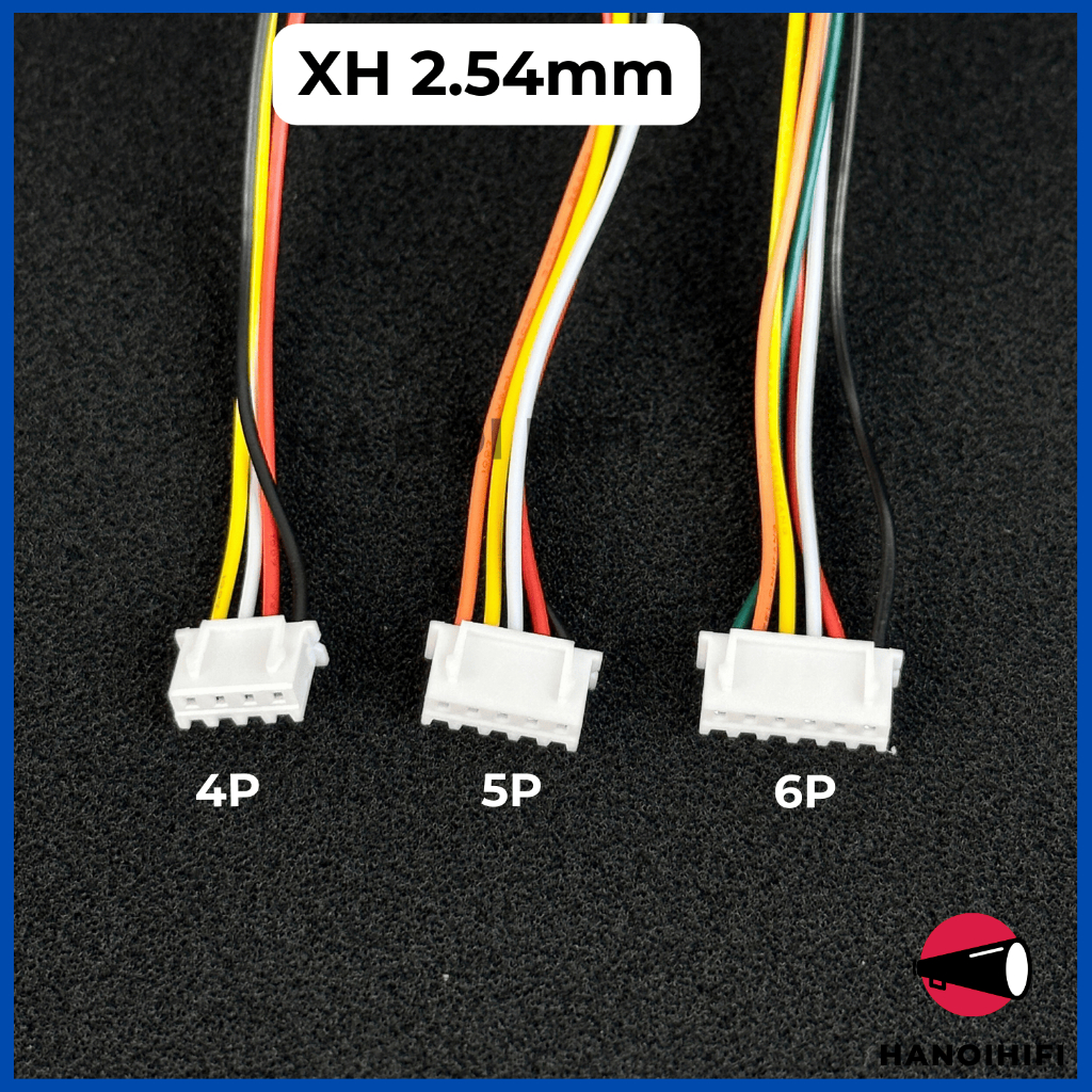 XH Cable 2.54mm หัวตัวผู้ 4P, 5P. ยาว 6P 20 ซม. ทําสายเชื่อมต่ออิเล็กทรอนิกส์และลําโพงจาก Hanoi Hifi