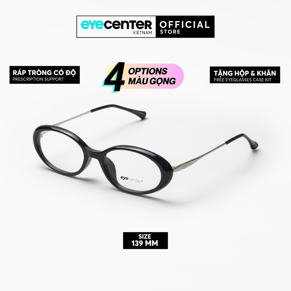 กรอบแว่นตาผู้หญิงแท้ EYECENTER B181S นําเข้าพลาสติกและโลหะ โดย Eye Center Vietnam