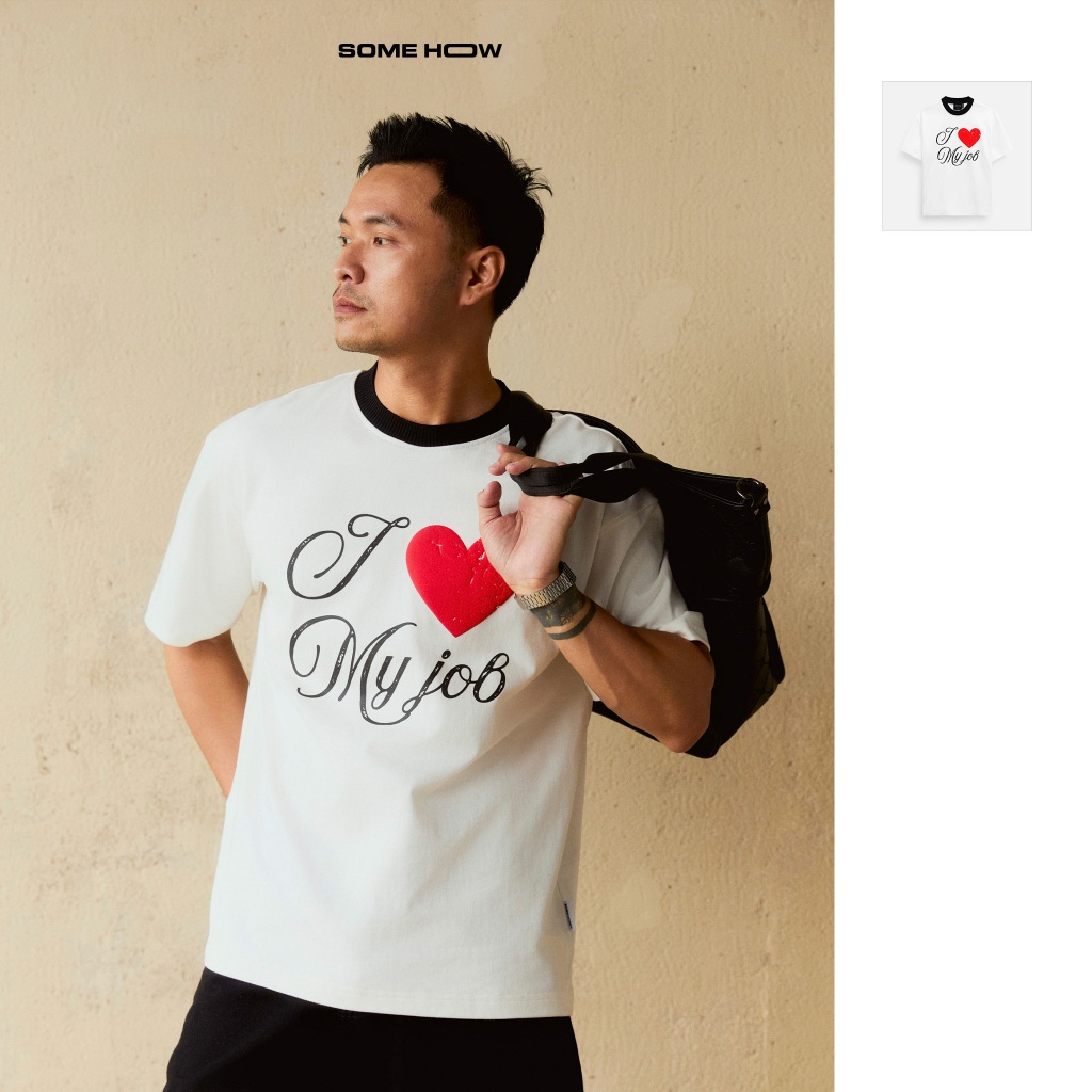 [New5] เสื้อยืด Over I Love My Job 360GSM ผ้าคอตตอนใส่สบาย AT0295 SOMEHOW