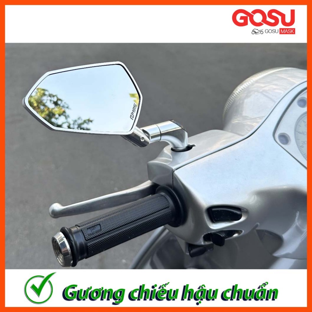 กระจกมองหลังรถจักรยานยนต์ H2C H-View มาตรฐานคุณภาพสูง (ชิ้นเดียว)