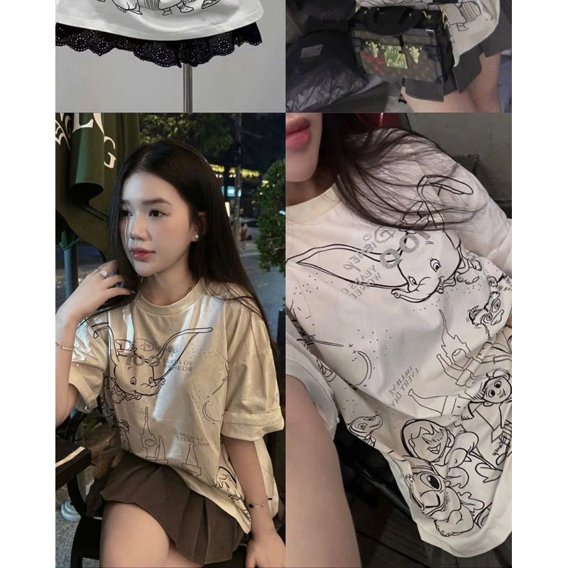 เสื้อยืด Disney New QCCC L1 Full Tag - ผ้าฝ้าย 2 ทาง