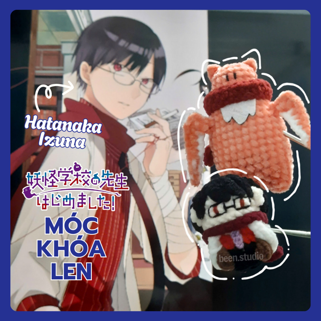 นาย Hatanaka Izuna อะนิเมะมังงะ YouHaji Youkai Gakkou no Sensei Hajimemashita พวงกุญแจขนสัตว์