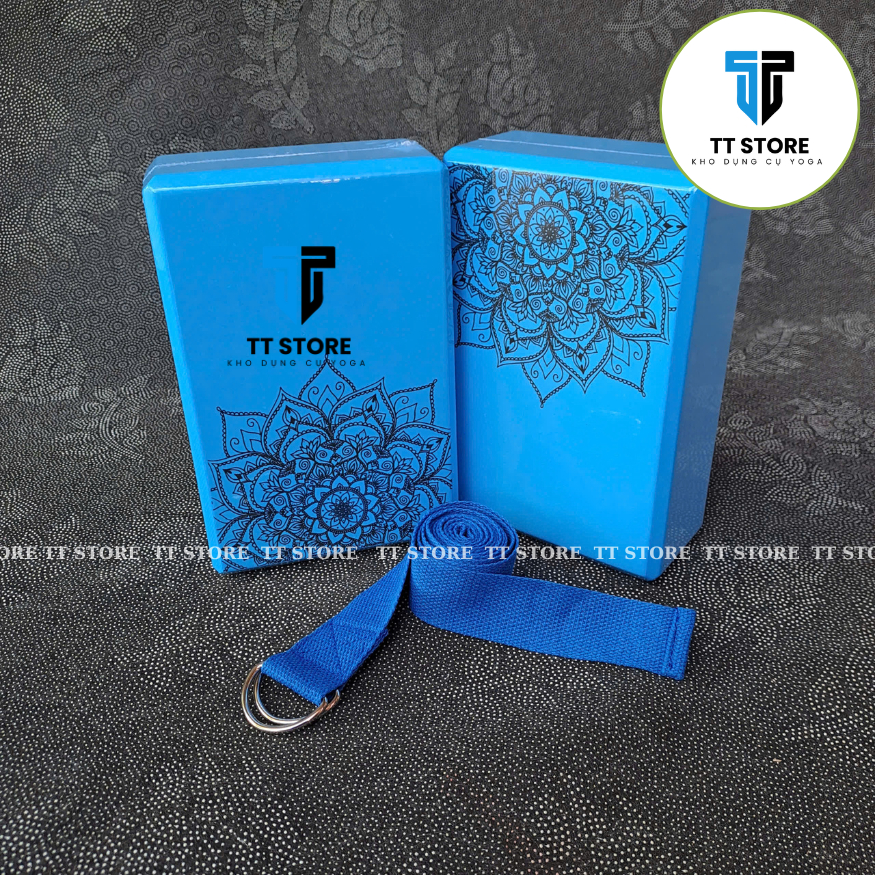 Combo (3 รายการ) 2 Yoga Bricks 220gr และ Yoga Band 1.83m