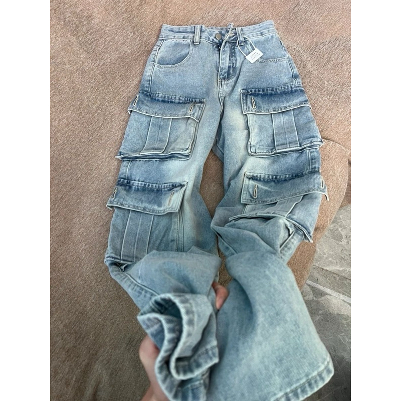 DYNAMIC HIP HOP STYLE THICK POCKET JEANS