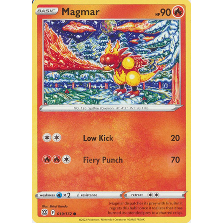[การ์ดโปเกมอน TCG] Magmar - 019/172 - ทั่วไป