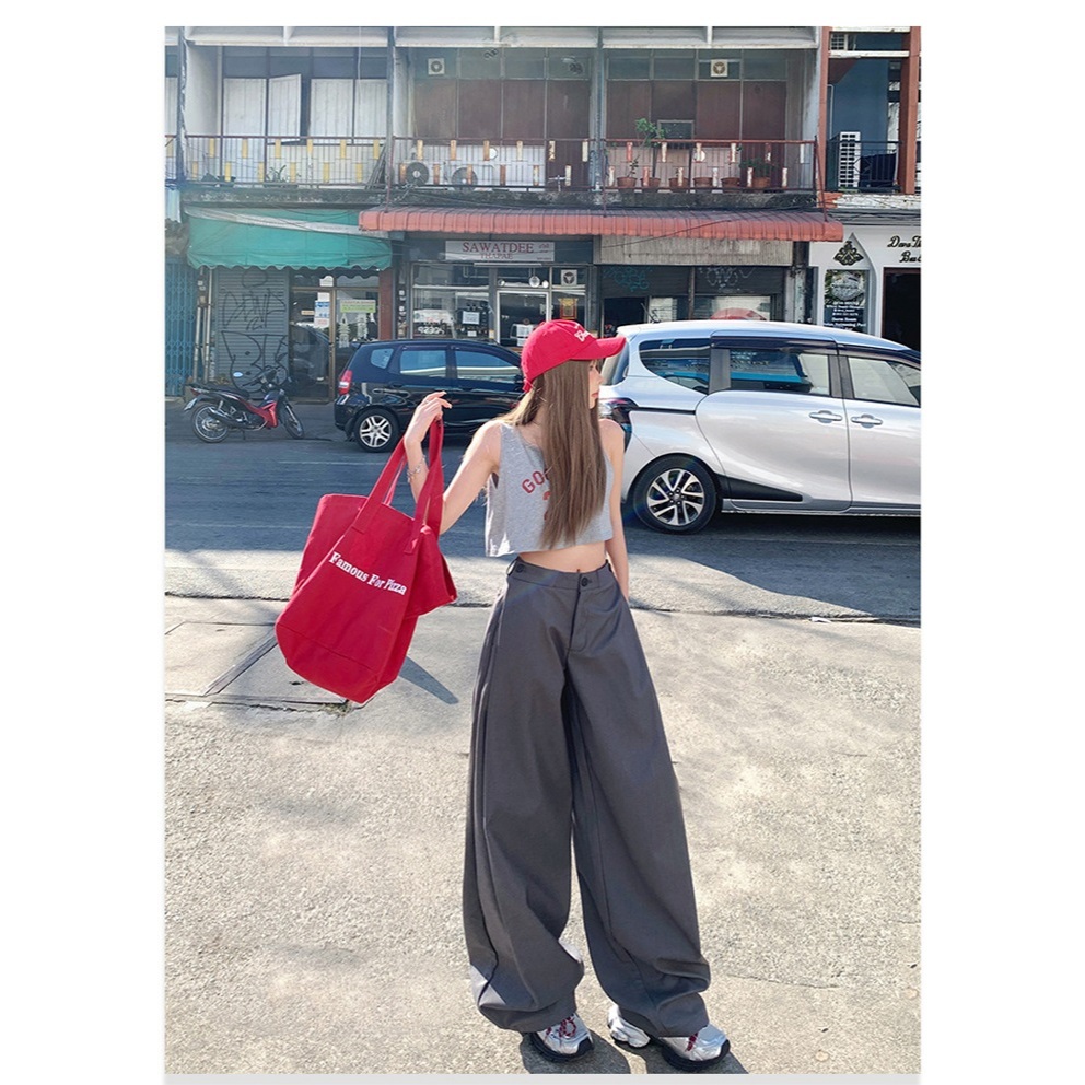 กางเกงขากว้างผู้หญิง Dynamic Streetwear