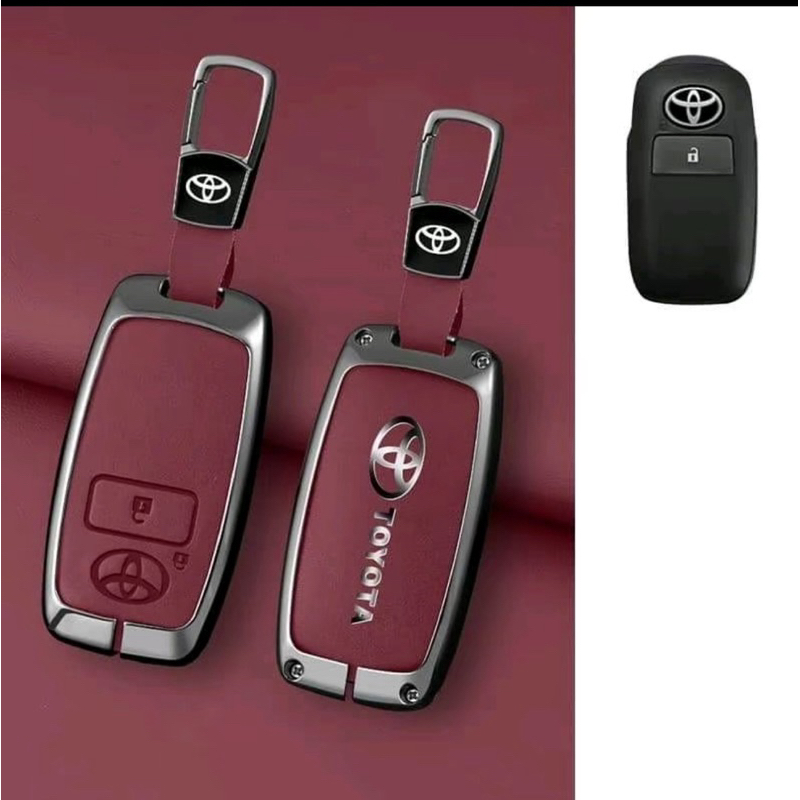 ปลอกกุญแจรถสําหรับTOYOTA Raize, Yaris, Veloz, Avanza พร้อมฝาปิดและพวงกุญแจ