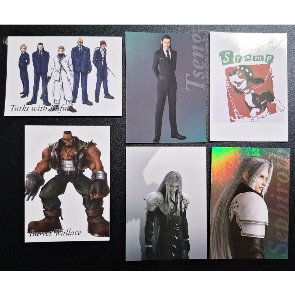 ชุดการ์ด Final Fantasy VII ของแท้จากญี่ปุ่น 6 ชิ้น (FF7) Anniversary Art Museum Digital Card Plus กา