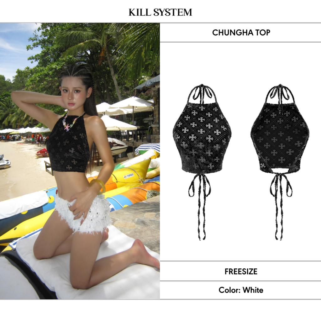 CHUNGHA เสื้อสายเดี่ยวเว้าหลัง - KILL SYSTEM